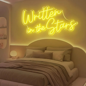 Macchina per la creazione di insegne <span class=keywords><strong>al</strong></span> neon con scritta 'Written in the Stars' dalla fabbrica cinese, vendita all'ingrosso, dropshipping, logo personalizzato, luce LED per venditori Etsy - Product Image 1