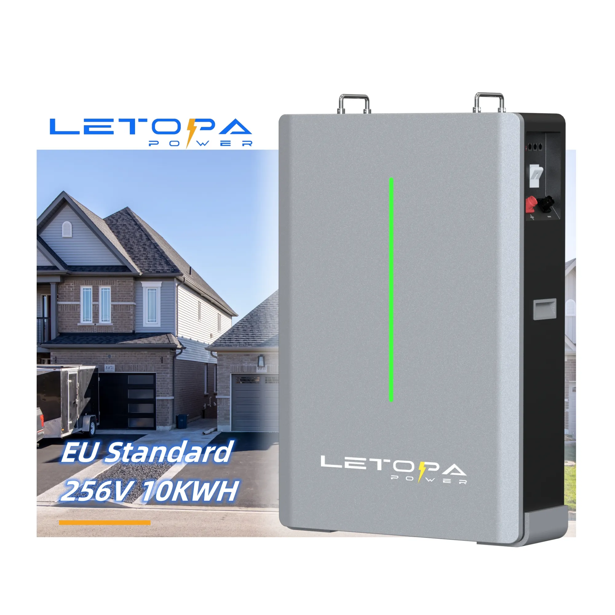 LETOPA CE onaylı ab standart 230V 240V 256V yüksek gerilim pil maç 380 400V 3-faz inverteri Lifepo4 10KWH güneş pil