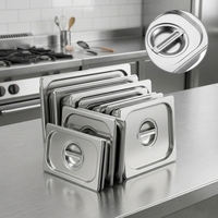 Edelstahl GN-Behälter im Europäischen Stil, Perforiert, Anti-Klebe-Effekt, Gastronorm-Behälter für Buffet und Catering