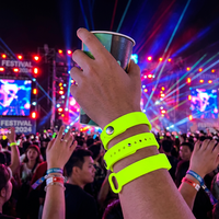 Pulsera de Silicona Impermeable con Etiqueta NFC RFID 1K/215/216 de 13.56 MHz Personalizada, Código QR para Pago de Membresía, Control de Acceso para Hoteles, CMYK