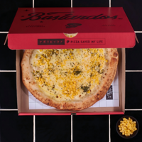   Boîte à pizza certifiée sans PFAS, 8-18 pouces, emballage rigide en carton ondulé pour QSR, logo de marque personnalisé, recyclable, prêt à être expédié (DDP)
