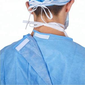 Livraison rapide 40gsm Aami niveau <span class=keywords><strong>2</strong></span> 510k médical Non tissé à usage unique bleu jetable niveau <span class=keywords><strong>3</strong></span> Sms robe chirurgicale en polypropylène - Product Image 3