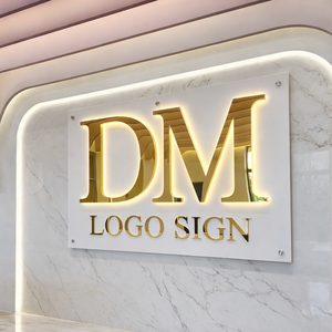 LC Custom Led Signs for Business Name Signage Led <strong>Sign</strong> 3D Stainless Steel LED <strong>Lighted</strong> Hair Salon <strong>Sign</strong> LED Illuminated Letters - Product Image 4