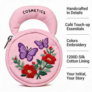 Bolsa Organizadora <span class=keywords><strong>de</strong></span> Mano Mini Bordada con Diseño Personalizable, <span class=keywords><strong>de</strong></span> Piel Sintética Suave y Linda, para Mujeres a la Moda - Product Image 1