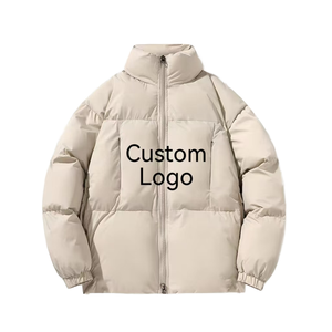 Veste d'hiver épaisse et chaude en duvet, personnalisée, grande taille, décontractée, surdimensionnée, imperméable, enduite, écologique, avec fermeture éclair, pour hommes et femmes, 95% duvet - Product Image 1