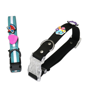 Collares Personalizados para Mascotas de PVC Impermeable con Grabado, Colores Macaron, Tamaño Mediano, Collares de Moda para Perros con Diseño Personalizado - Product Image 3