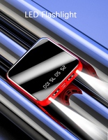 Mini batterie externe Portable 2022 Offre Spéciale, écran LED miroir plein écran 10000mah avec lampe de poche pour chargeur de téléphone