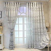 Rideaux en voile jacquard à motifs floraux pour salon et chambre à coucher, panneaux de rideaux semi-transparents épais, écologiques, toutes saisons