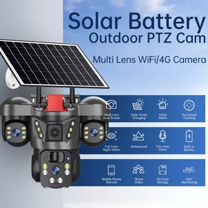 15mp 3lens Solar 4g/Wifi Sim Card <b>Camera</b> AI Human Tracking Two-Way Audio Home Wireless Security Surveillance Solar Cctv <b>Camera</b> - Product Image 4
