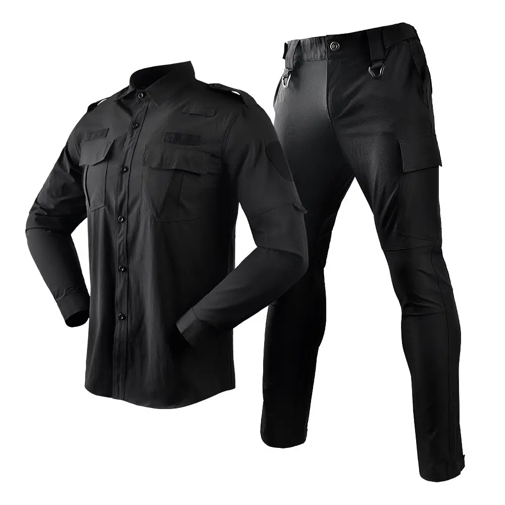 Chemises + pantalons de chasse en plein air pour hommes Costumes d'uniforme de combat détachables pour le camping tactique à séchage rapide