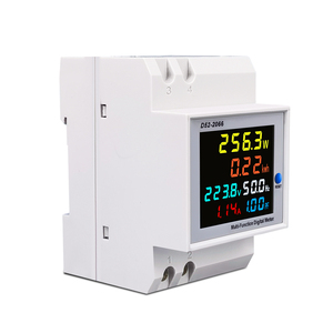 6in1 110V/220V/380V Din Rail <span class=keywords><strong>AC</strong></span> năng lượng điện tần số <span class=keywords><strong>Meter</strong></span> hoạt động kWh Điện áp 100A hiện tại Hệ số công suất mét - Product Image 2