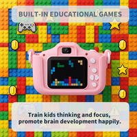 Appareil photo numérique pour enfants à double objectif, écran IPS 2,0 pouces, 1080P, jouet selfie pour garçons et filles, cadeau