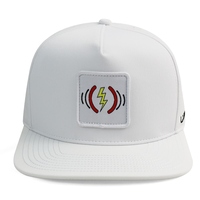 Casquette à visière plate 5 panneaux HS46 OEM personnalisée en PVC, imperméable, découpée au laser, respirante, pour sports de plein air, kayak et randonnée