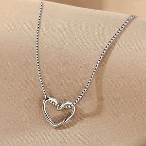 Heart Shaped <b>Titanium</b> Steel <b>Necklace</b> 18K Gold Plated Clavicle Chain Gift For Women Fashion Jewelry - Product Image 4