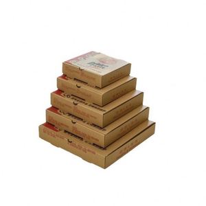 Custom Modern Kraft Corrugated Pizza <b>Boxes</b>-Portable Embroidered Printing All Sizes for Pizza <b>Cake</b> Cookies & Food Delivery - Product Image 4