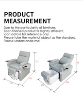 Fauteuil de massage pour salon, mobilier de salon de manucure, station de massage électrique pour pédicure, siège de pédicure de luxe