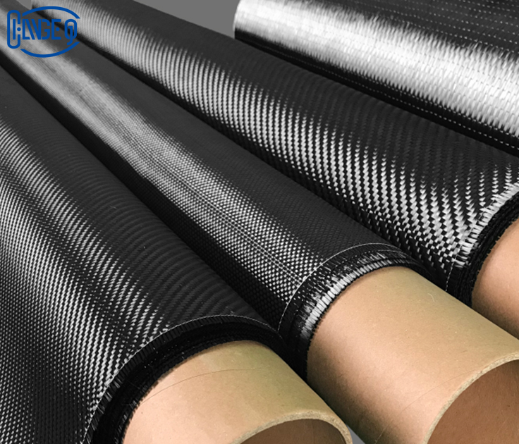 High Strength 3k 200gsm 2x2 Twill Weave Setting Carbon Fiber Fabric Roll