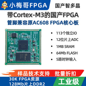 AC608 XIST 30KLE SoC FPGA คอร์บอร์ด Cortex-M3 ตัวเลือกเกรดเชิงพาณิชย์และอุตสาหกรรม W1098 - Product Image 4