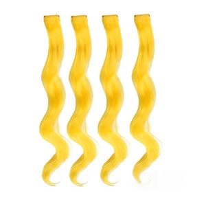 Clip trong phần mở rộng Tóc tổng hợp màu xoăn sóng phần mở rộng tóc Đảng nổi bật Dài Xoăn hairpieces cho phụ nữ - Product Image 4