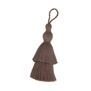 12cm Double couche coton gland frange maison <span class=keywords><strong>Textile</strong></span> suspendu bricolage vêtements accessoires avec perles de soie pour vêtements - Product Image 2