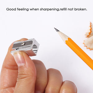 <span class=keywords><strong>Taille</strong></span>-<span class=keywords><strong>crayon</strong></span> <span class=keywords><strong>plat</strong></span> en aluminium incliné à 1 trou Foska, petit et économique, pour enfants, école, bureau - Product Image 5