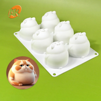 Cetakan Kue Silikon 3D Bentuk Kucing AK Custom untuk Lilin, Sabun, Cokelat, Cetakan Silikon, Loyang Kue, Cetakan Kerajinan Gula, Dekorasi Kue