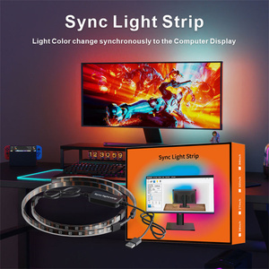 PC Sync Backlight for Monitor Ambient Gaming Room RGBIC <strong>Adaptive</strong> Screen Smart <strong>LED</strong> Backlight <strong>Strip</strong> on PC Portable Accecories - Product Image 5