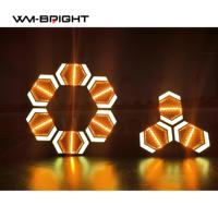 Luz de Matriz Hexagonal RGB de 150W, Luz de Fondo Regulable de Aleación de Aluminio para Bares, Discotecas, KTV y Efectos DMX para Escenarios