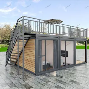 20Ft Prefab Prefabricated Camp Luxury China Modular Storage Fabricated Living Portable Modern container home For Sale