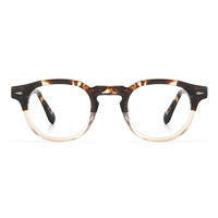 Charnière intégrée M3051 avec ouverture et fermeture fluides. Montures de lunettes en acétate élégantes et précises de style japonais, rondes et transparentes