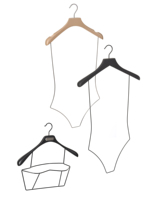 Porte-maillots de bain modernes en acier brillant à un seul niveau, écologiques, pour l'organisation des magasins de vêtements