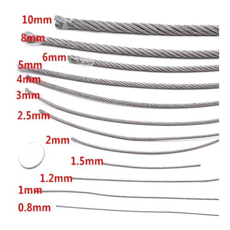 Galvanized Steel Wire Rope 1*19 clutch Wire 1.8mm