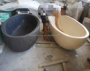 <span class=keywords><strong>Vasca</strong></span> da bagno in marmo di pietra travertino italiana autoportante di alta qualità in vendita - Product Image 6