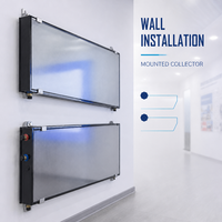 Collecteur solaire thermique à plaque plate SOLETKS, film bleu, efficacité 0,813, faible perte de chaleur pour le chauffage des bâtiments, fournisseur OEM ODM