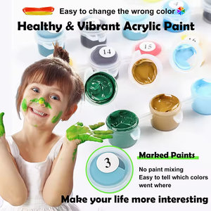 Kits de pintura por números personalizados DIY pinturas al óleo digitales de Papá Noel y el bebé para adultos - Product Image 6