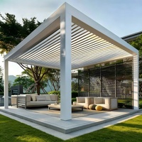 Pérgola Retráctil Motorizada Europea con Sensor de Lluvia y Presión, Estructura de Aluminio con Recubrimiento en Polvo