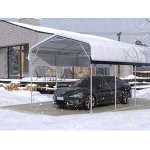 12x20FT <strong>Metal</strong> Carport Heavy Duty Carport with Galvanized Steel Roof and Enhanced <strong>Base</strong> Upgraded Large Outdoor Carport Canopy - Product Image 3