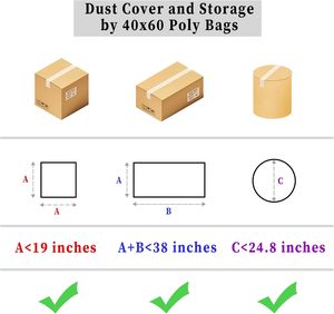 <b>Extra</b> <b>Large</b> Clear Recyclable LDPE Gravure <b>Printed</b> Plastic Storage Bags for Luggage Suitcase - Product Image 4