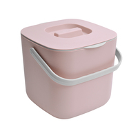 Seau à Compost carré en plastique familial avec couvercle de filtre seau à ordures cuisine bac à Compost conteneur seau pour comptoir de cuisine