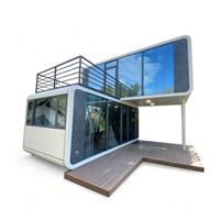 Casa Contenedor Modular Prefabricada de 1-2 Pisos, Tipo Cápsula Espacial Apple Cabin, de 20 pies y 40 pies, para Hotel, Supermercado, Diseño Moderno y de Lujo