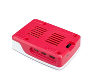Boîtier de refroidissement officiel rouge et blanc pour Raspberry Pi 5 de 5e génération, avec ventilateur de refroidissement et protection