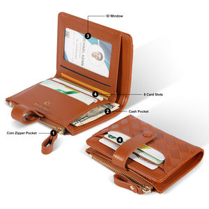 تصميم المحافظ المحبوكة والحقائب النسائية الفاخرة RFID PU من الجلد ماركات شهيرة Sinatech محفظة نسائية - Product Image 5