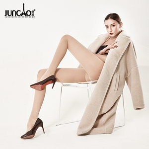 Medias de moda de cintura alta para <span class=keywords><strong>mujer</strong></span> Medias de invierno cálidas de terciopelo sexy Medias de talla grande Pantimedias Técnicas sin costuras Patrón sólido-para - Product Image 2