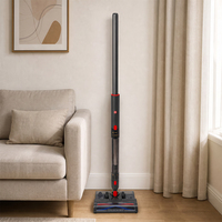 Aspirateur 2-en-1 à main et sur pied avec tête LED pour sols durs, tapis et poils d'animaux, rechargeable par Type-C