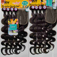 KEMY HAIR Mèches de Cheveux Mélangées avec Frontales en Dentelle 6x4 et 13x4, Lot de Cheveux en Gros Abordable avec Closure pour Femmes Noires