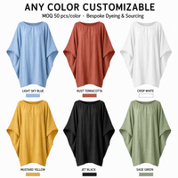 Fabricant de robes kaftan sur mesure, robe tunique ample à manches chauve-souris en lin pour femmes, idéale pour les vacances