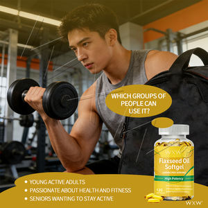 Cápsulas <span class=keywords><strong>de</strong></span> Aceite <span class=keywords><strong>de</strong></span> Linaza Más Vendidas, Suplemento Herbal para el Corazón y los Vasos Sanguíneos, <span class=keywords><strong>Piel</strong></span> y Cabello para Adultos - Product Image 6