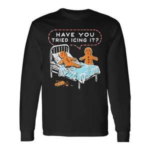 Avez-vous essayé le t-shirt à manches longues « Icing It Gingerbread Holiday Christmas » ? - Product Image 1