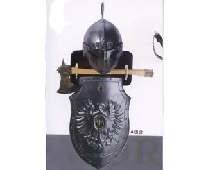 Helmets Shield Armour Suit with axe in hand