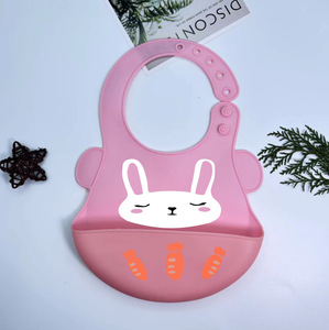 Bavaglini in Silicone Pieghevoli Impermeabili Senza BPA, Accessori per Neonati Lavabili con Stampe di Sicurezza - Product Image 2